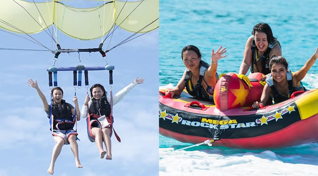 沖縄マリンスポーツ・アクティビティ専門店マリンアイランド｜パラセーリング100m体験コース
